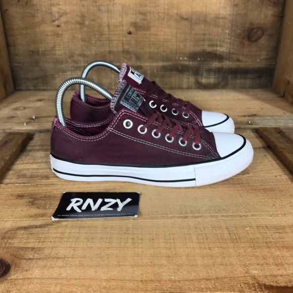 converse all star low maroon canvas